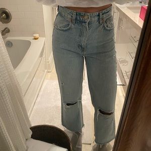Zara high rise full length jeans